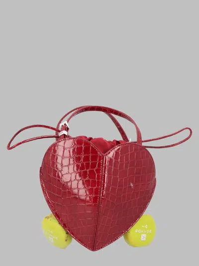 Rotate Birger Christensen Rotate Heart-shaped Mini Crossbody Bag 19 Cm X 14 Cm In Bordeaux