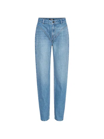 Rotate Birger Christensen Rotate High Waist Cutline Tailored Jeans - Size 26 In Blue