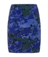 Rotate Birger Christensen Rotate High Waist Floral Printed Mini Skirt In Blue