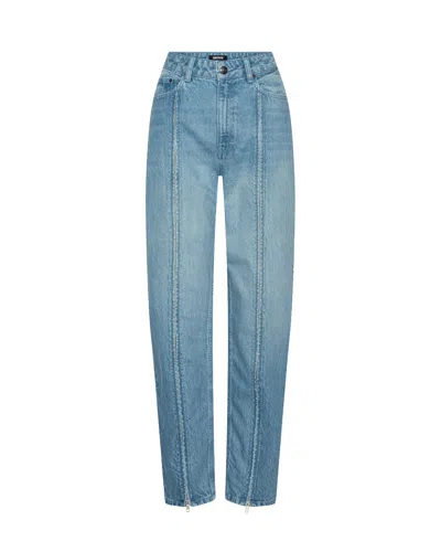 Rotate Birger Christensen Rotate High-waist Straight-leg Jeans In Blue