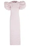 Rotate Birger Christensen Rotate Birgerchristensen Jacquard Midi Dress In Pink