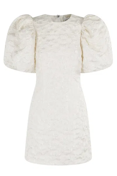 Rotate Birger Christensen Rotate Jacquard Mini Dress In White