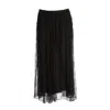 Rotate Birger Christensen Floral-lace Midi Skirt In Black