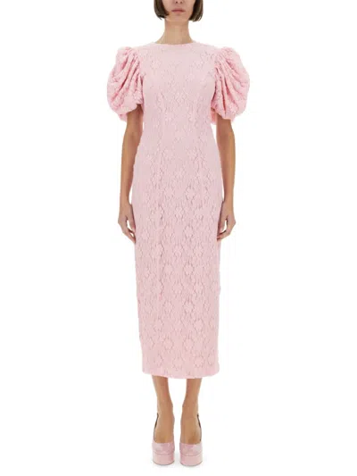 ROTATE BIRGER CHRISTENSEN ROTATE LACE MIDI DRESS