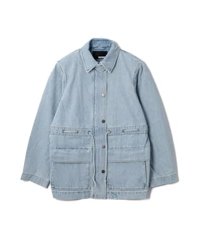 Rotate Birger Christensen Rotate Laced Denim Jacket With Adjustable Waist