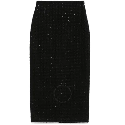 ROTATE BIRGER CHRISTENSEN ROTATE LADIES BLACK BOUCLE MAXI SKIRT