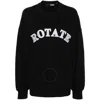 Rotate Birger Christensen Rotate Birgerchristensen Sweatshirt With Logo In Black