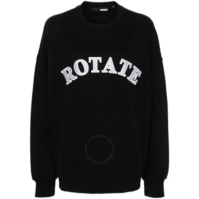 ROTATE BIRGER CHRISTENSEN ROTATE LADIES BLACK CREWNECK LOGO SWEATSHIRT
