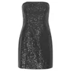 Rotate Birger Christensen Sequin-embellished Strapless Minidress In Black