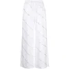 Rotate Birger Christensen Rotate Ladies Bright White Comb Rotate Crystal Poplin Pants In White