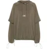 Rotate Birger Christensen Enzyme Organic Cotton Hoodie In Green