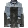Rotate Birger Christensen Oversized Patchwork Jacket In Blue