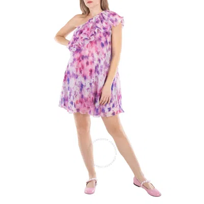 Rotate Birger Christensen Rotate Ladies Optic Buttercup / Peach Chiffon Mini Frill Dress