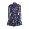 Rotate Birger Christensen Rotate Ladies Parachute Purple Chiffon Flowy Mini Dress In Blue