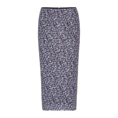 ROTATE BIRGER CHRISTENSEN ROTATE LADIES VIBRANT FLORAL OUTLINE MIDI PENCIL SKIRT