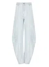 Rotate Birger Christensen Cargo Denim Pants Contrast Stitching