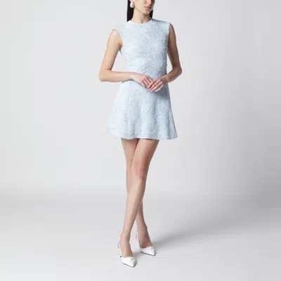 Rotate Birger Christensen Rotate Birgerchristensen Light Blue Floral Mesh Mini Dress