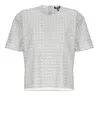 Rotate Birger Christensen Beaded Oversized Top Doeskin In Silver