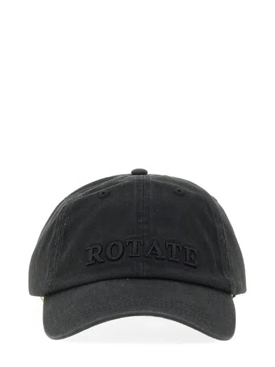 Rotate Birger Christensen Rotate Logo Embroidered Baseball Cap In Black