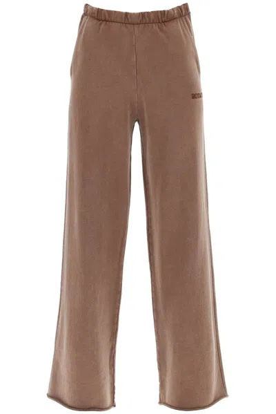 Rotate Birger Christensen Logo-embroidered Track Pants In Brown