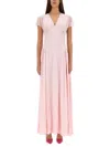 Rotate Birger Christensen Rotate Long Dress With Draped Silhouette