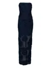 Rotate Birger Christensen Rotate Maxi Dress With Floral Embellishments And Mesh Panel In Multi