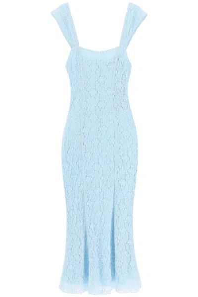 Rotate Birger Christensen Maxi Lace Dress In Light Blue