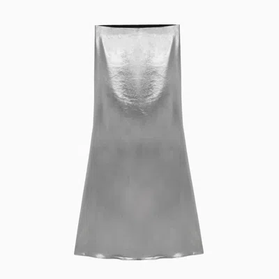 Rotate Birger Christensen Rotate Metallic Skirt In Silver