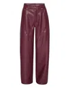 Rotate Birger Christensen Rotate Mid Waisted Piping Pants In Brown