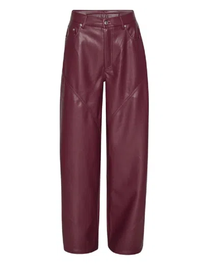 Rotate Birger Christensen Rotate Mid Waisted Piping Pants In Brown