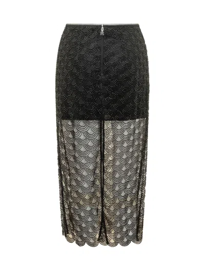 Rotate Birger Christensen Rotate Midi Pleated Skirt In Black