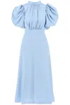 Rotate Birger Christensen Rotate Midi Satin Dress With Balloon Sleeves Women
