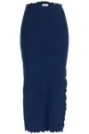 Rotate Birger Christensen Rotate Midi Skirt With Contrasting Hemline Women