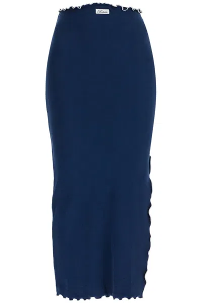 Rotate Birger Christensen Rotate Midi Skirt With Contrasting Hemline Women