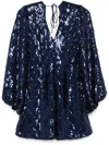 Rotate Birger Christensen Sequinned Mini Dress In Blue