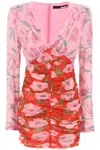 Rotate Birger Christensen Rotate Mini Dress With Floral Print And Sequins Embell In Multicolor