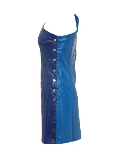 Rotate Birger Christensen Rotate Mini Monospaint Suit Dress In Mazarine Blue Comb
