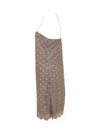 Rotate Birger Christensen Rotate Mini Suit With Fluid Pattern In Gull Gray