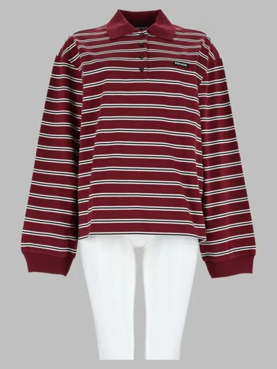 Rotate Birger Christensen Rotate Multicolor Organic Cotton Knit Sweatshirt For Women In Burgundy