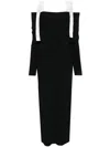 Rotate Birger Christensen Maxi Off-shoulder Dress With Long In Black