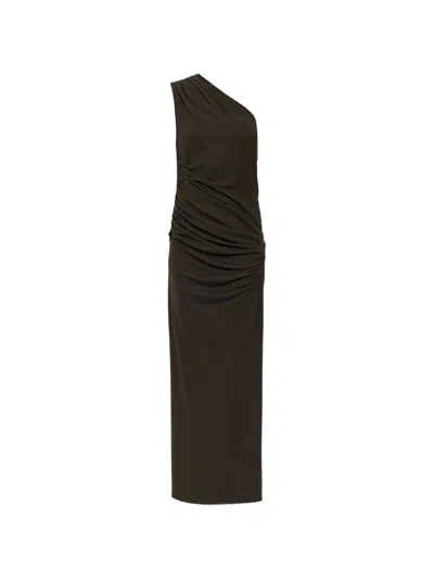 Rotate Birger Christensen One-shoulder Dress In Black