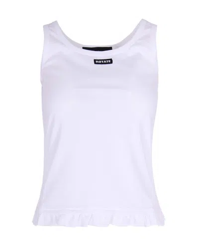 Rotate Birger Christensen Rotate Organic Cotton Classic T-shirt In White