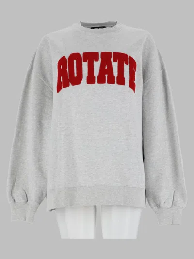 Rotate Birger Christensen Rotate Organic Cotton Sweatshirt For Women In Gray
