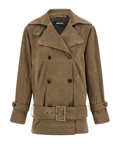 Rotate Birger Christensen Rotate Oversized Jacket In Brown