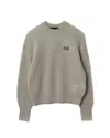 Rotate Birger Christensen Rotate Oversized Knit Jumper With Logo Patch In Gray