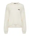 Rotate Birger Christensen Merino Wool-cashmere Oversized Pullover Sweater In White