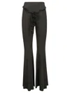 Rotate Birger Christensen Rotate Flared Pants With Ruffled Front Detail In Black