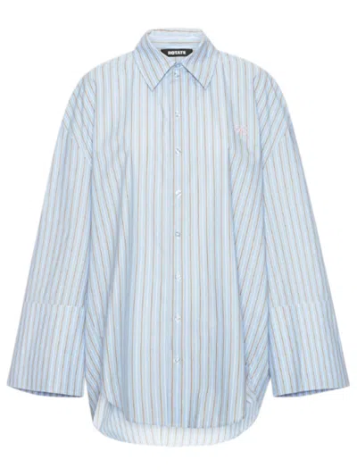 Rotate Birger Christensen Rotate Patterned Button-up Shirt With Embroidered Logo In Multi