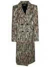 Rotate Birger Christensen Rotate Printed Faux Fur Coat In Brown