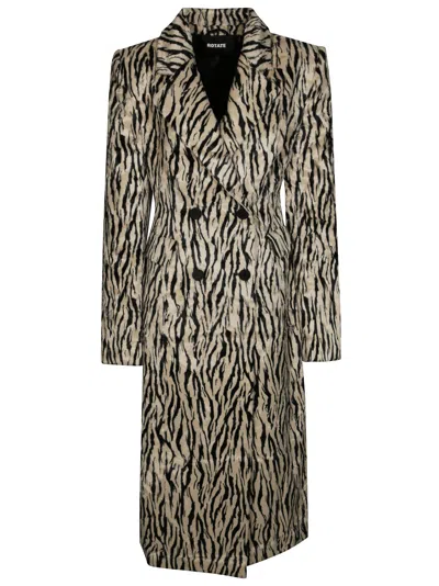 Rotate Birger Christensen Rotate Printed Faux Fur Coat In Brown
